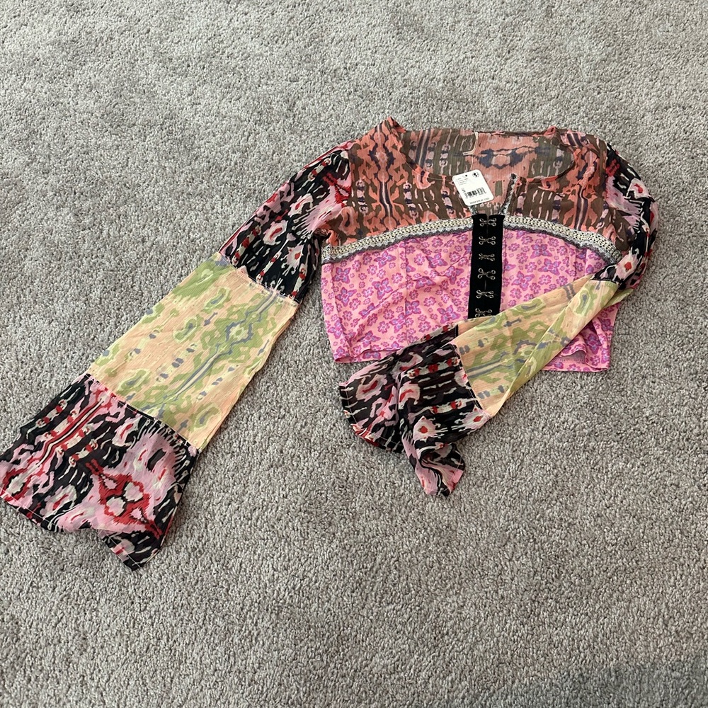Women's Multicolor Patchwork Top